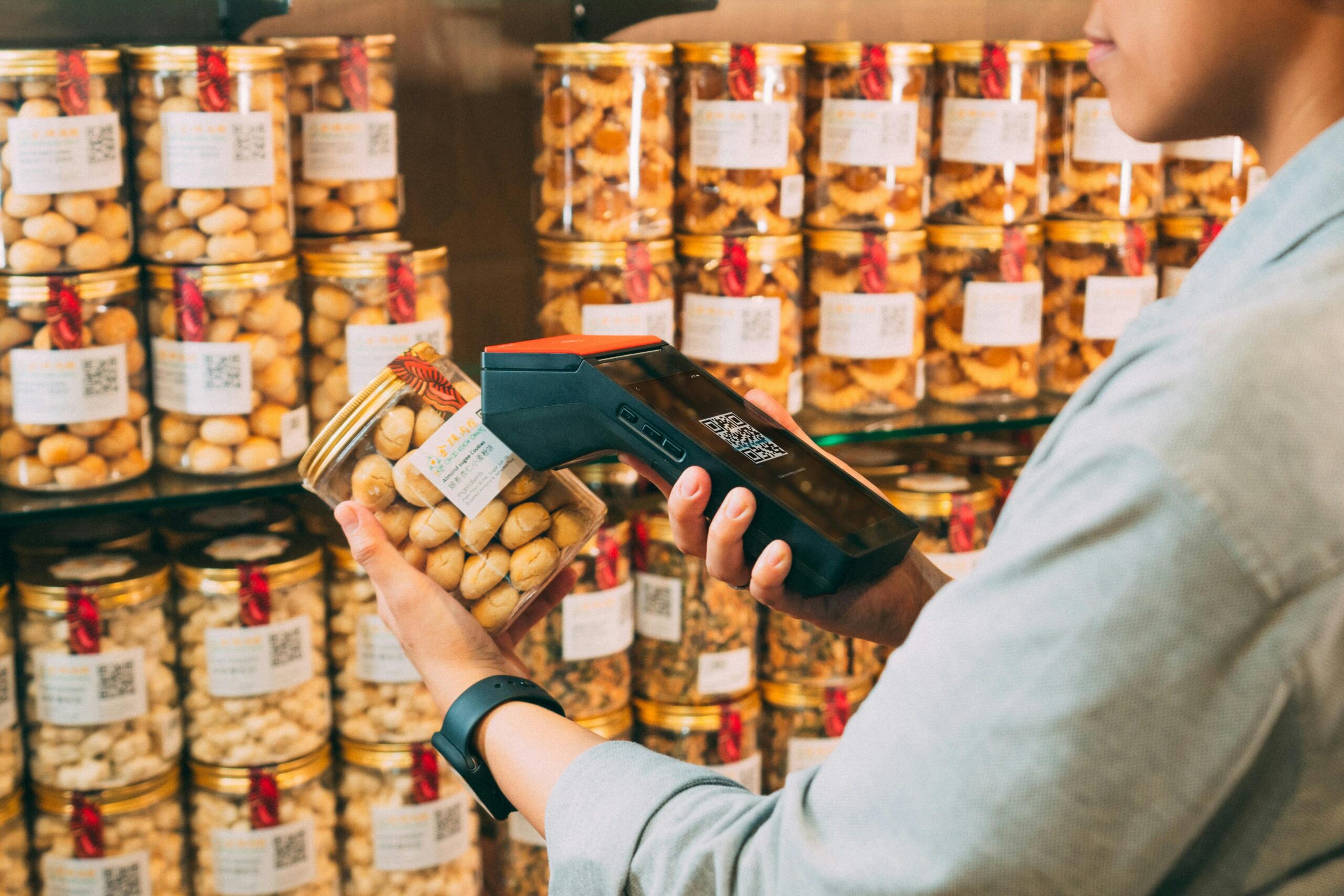 stock clerk checking items